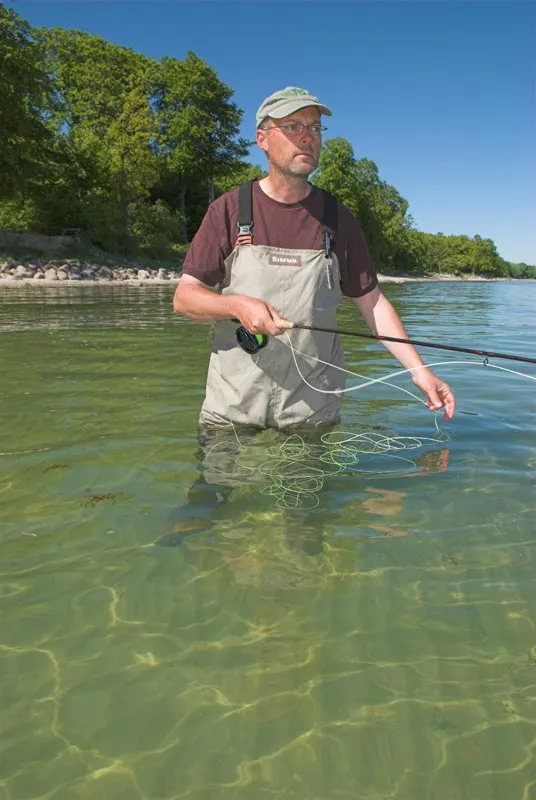 Aux naturel - Going without a stripping device is fine - especially in quiet water and with a floating line.