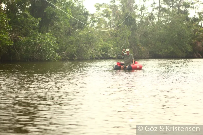 In the channels - The two tarpon anglers and film makers fish in the narrow channels