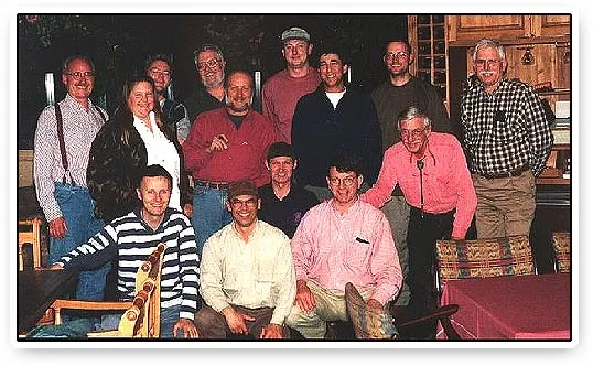 The Marion Pranksters - A gathering of merry pranksters, fly tyers, and fly fishers from all over the world in the bar of Hotel Marion on the bank of Dutch Lake Oostvoorne.