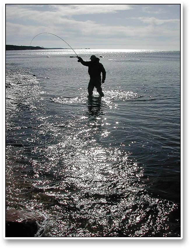 Landing - A very typical way of gaining control over a fish is to get it in between the rocks in the shallow. Here it is much easier to unhook it.