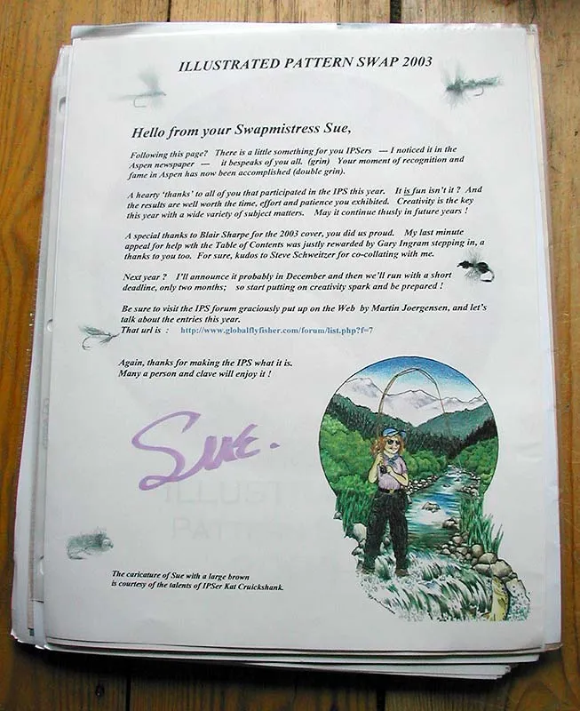 Sue's letter - The letter from Sis Sue that accompanies the package.