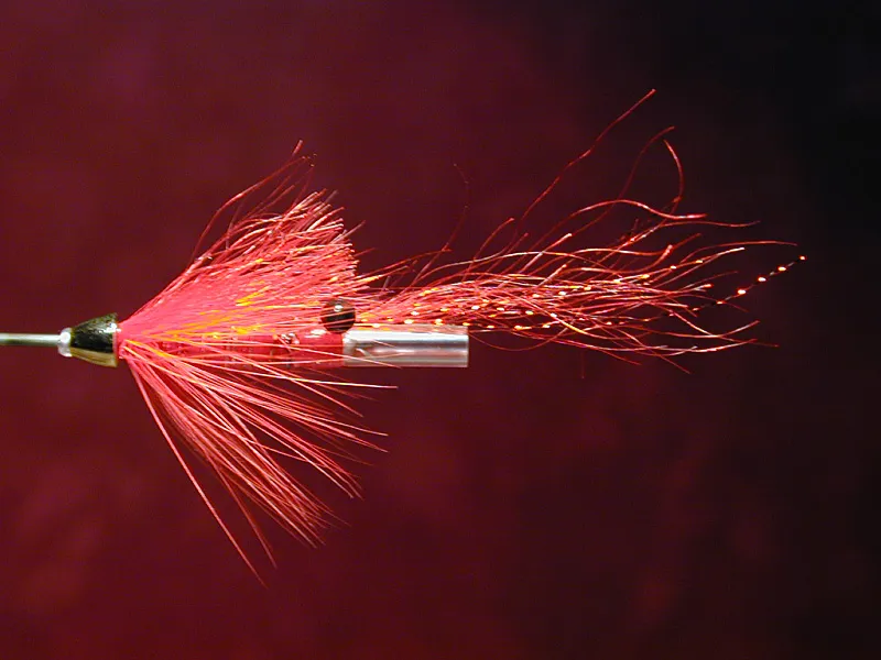 Linda's Shrimp - Started as an Alaska/Russia pattern but has been adopted by some Scots thus the red color, Featured in NAHLYST (Russian language FF magazine).