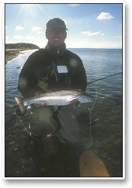 Autumn fish - It might seem warm and sunny, but it is close to freezing and would usually render a line stiff and coiling. Soft aold water lines can beat this tendency.