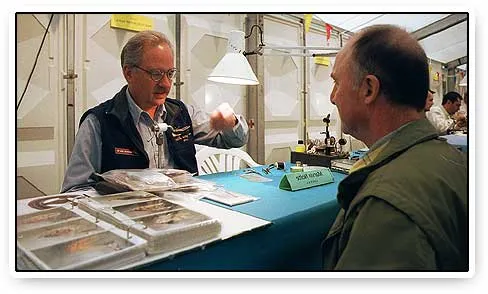 Marvin Nolte - Marvin Nolte did tie salmon flies at the Fly Fair. Usually he demontrates his skills with other types of flies.