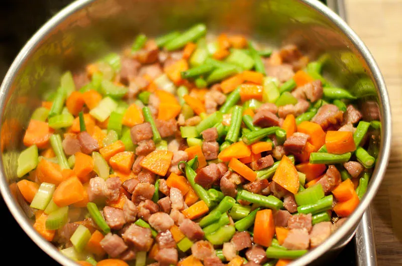 Beautiful mix - The vegetables before adding the potatoes