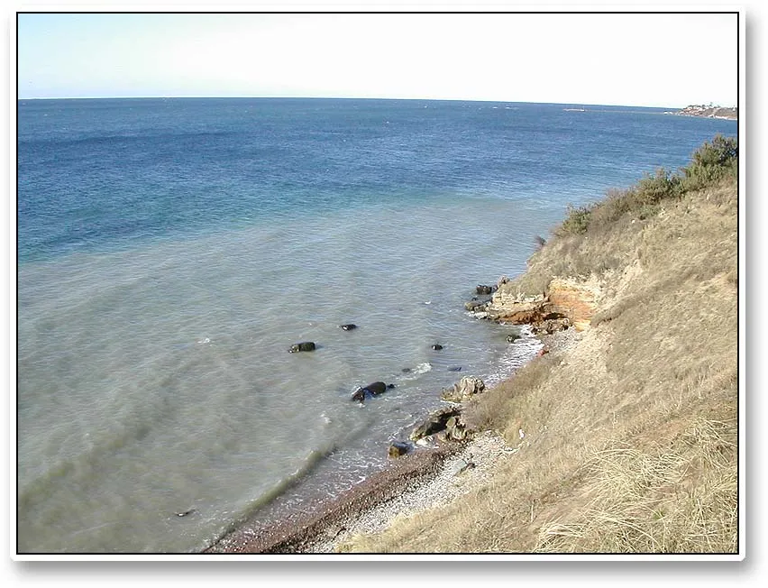 Dirt - When the water is high and the wind smashes waves against the soft cliffs, the dirt will immediately sweep out and ruin some very nice fishing locations.