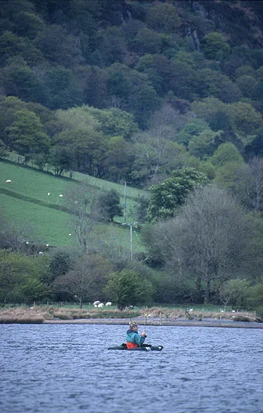 Tubing - Paul Morgan in the tub on Tal-y-Llyn.