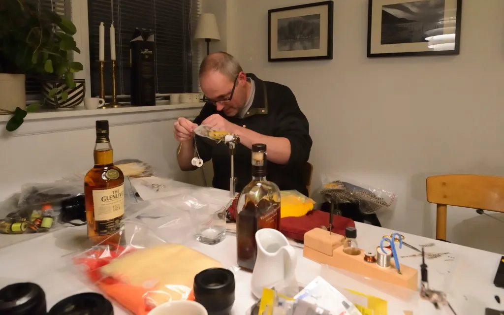 Tying flies is always great - A chance to share a good time with friends and get some fresh flies in the box