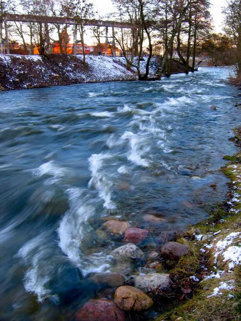 Suseaa - Some parts of the stream has been restored to become spawning ground for sea trout and runs with a large amount of water during the winter and spring melt