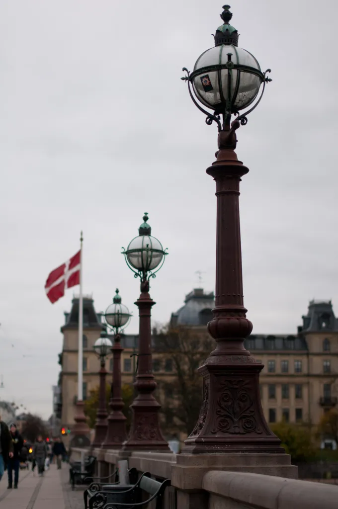 Copenhagen - Copenhagen is a nice city with lots of sights - and a lot of water. This is one of the bridges across the central lakes, which you are not allowed to fish