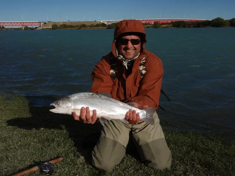Steelhead fishing under windy conditions -