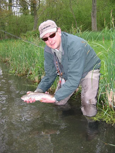 Test trout - One of the first trout we managed to hook on the Test.