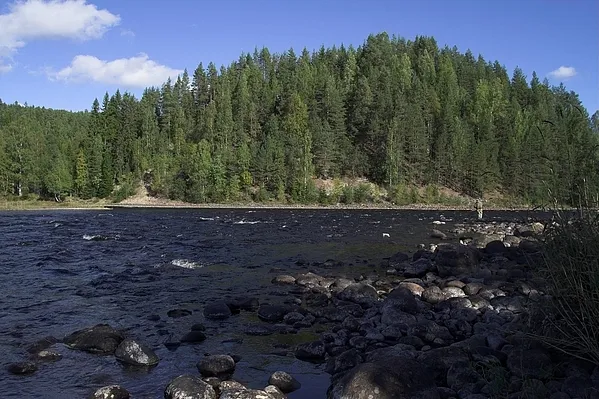 Upstream Klarelvsbron - This nice stretch is found just upstream of the bridge Klarelvsbron.