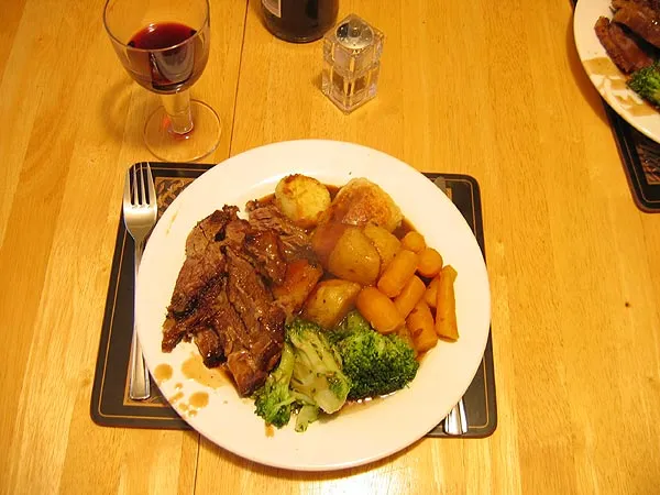 Roast dinner - Paul's excellent roast dinner. It was as good as it looks - and then some.