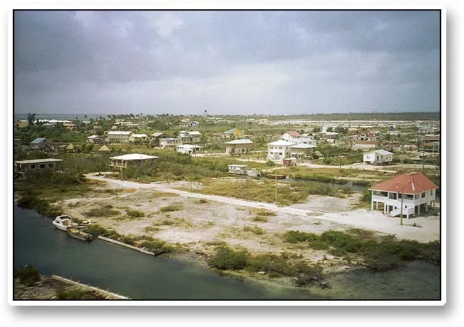 Backside of town - On the backside facing away from the reef San Pedro is a lot less charming than in the center and along the beach. The channels still hold fish and can offer some nice fishing.